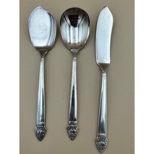 Oneida Community Plate King Cedric Butter Spreader Sugar Spoon Jelly Spoon